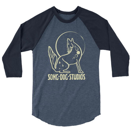 Song Dog yellow Logo 3/4 sleeve raglan shirt